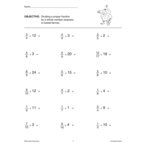 Fractions Practice For Addition Subtraction Multiplication Division