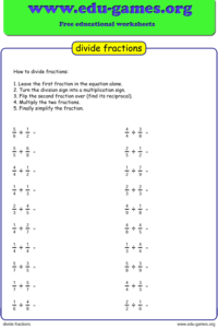 Free Division Fraction Worksheets Unlimited Worksheets Because Every