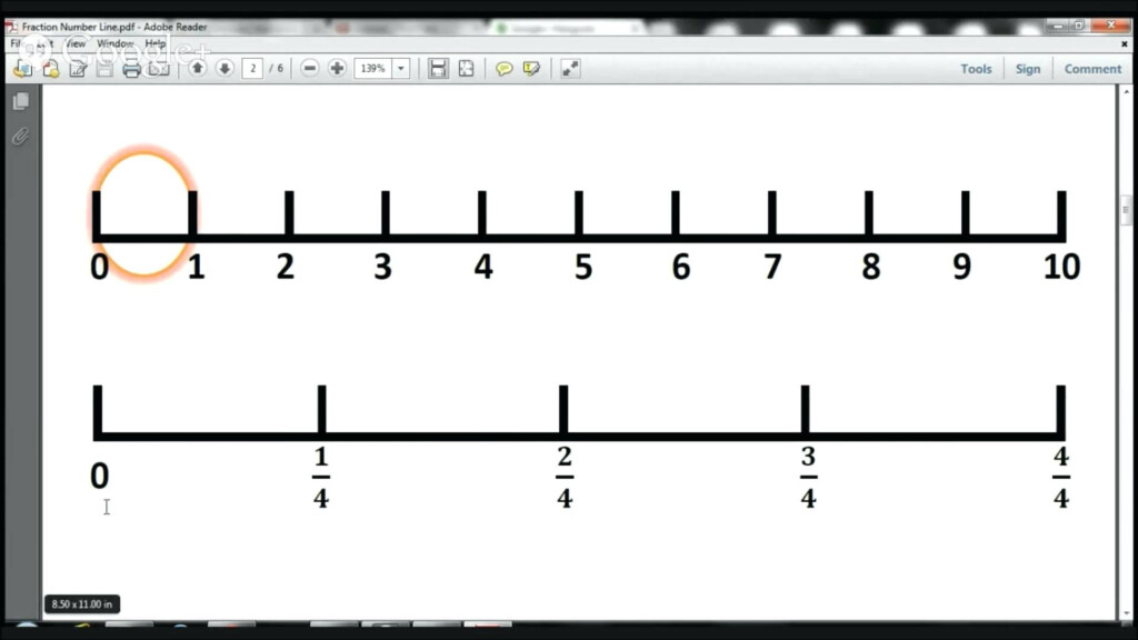 Free Fraction Number Line Worksheets 3Rd Grade Db excel