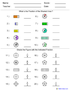 Free Printable First Grade Fraction Worksheets Free Printable