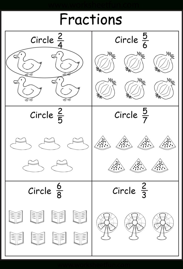 Free Printable First Grade Fraction Worksheets Free Printable