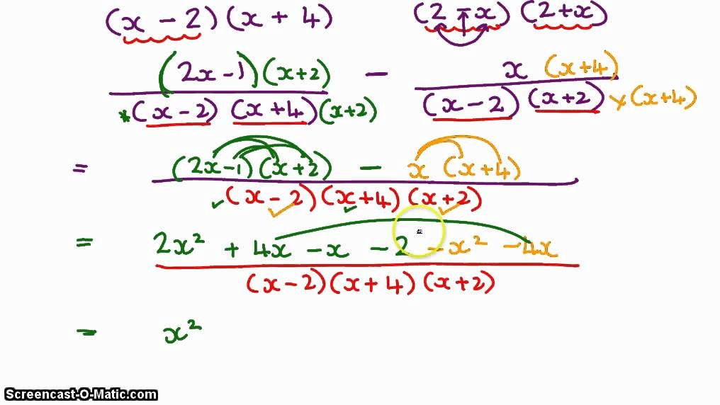 Grade 10 Algebraic Fractions Exercise 2 Answers YouTube