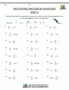 Grade 9 Fractions Worksheets