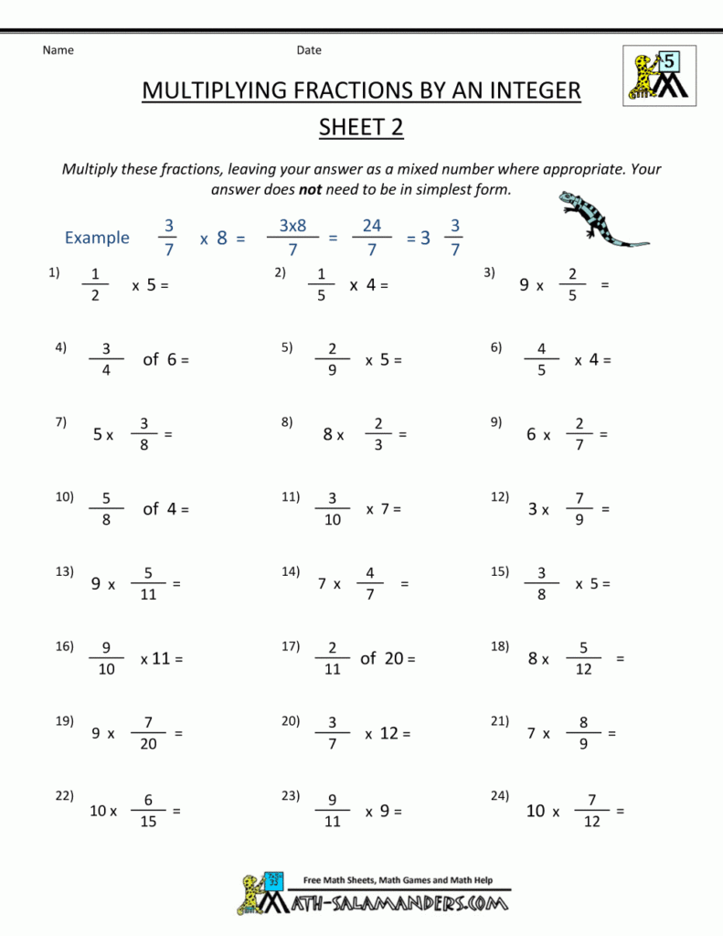 Grade 9 Fractions Worksheets