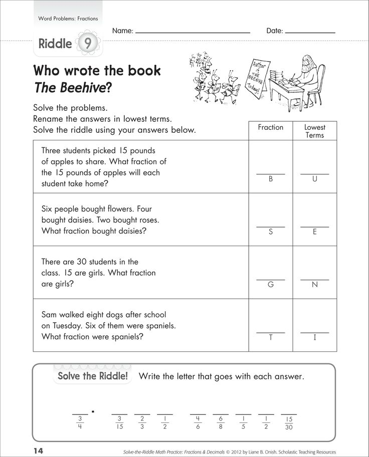 Help Your Kids Learn Fractions With These Word Problems Fraction Word 