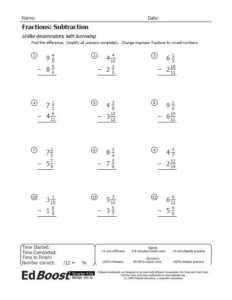 Image Result For Methods For Subtracting Mixed Fractions Regrouping