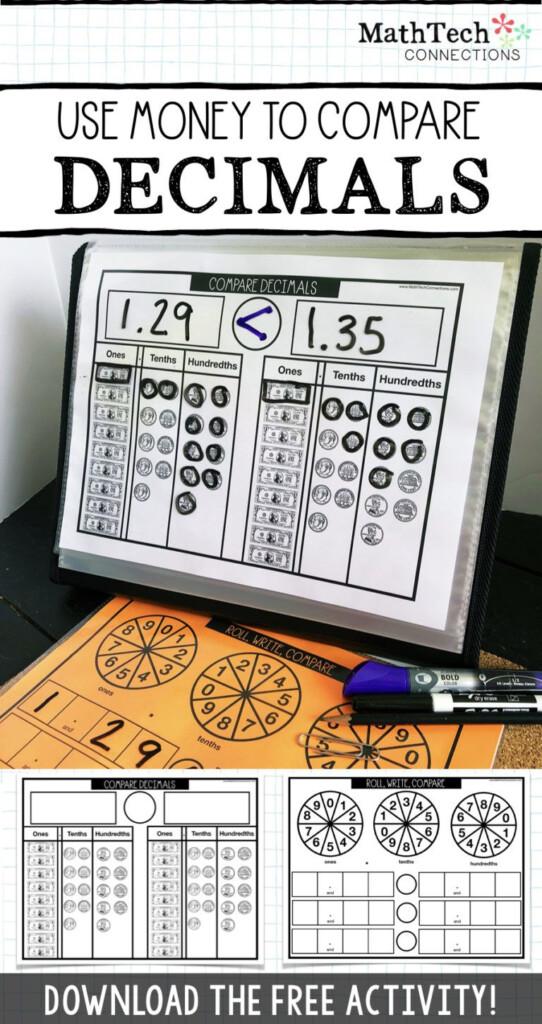 Introduce Decimals Using Money Fourth Grade Decimal Introduction 