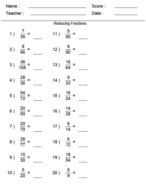 Math Fractions Worksheets 6th Grade Coloring Sheets