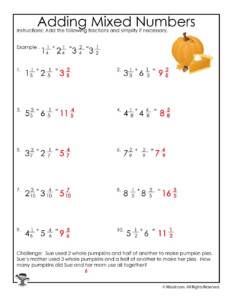 Mixed Number Addition Worksheets Worksheet Hero