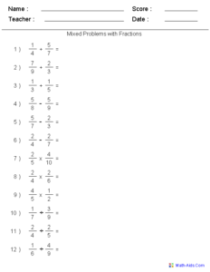 Mixed Problems Worksheets Mixed Problems Worksheets For Practice