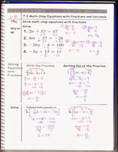 Ms Jean s Classroom Blog 7 3 Multi Step Equations With Fractions And