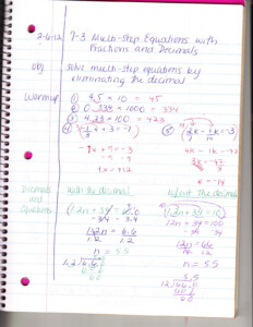 Ms Jean s Classroom Blog 7 3 Solving Multi step Equations With