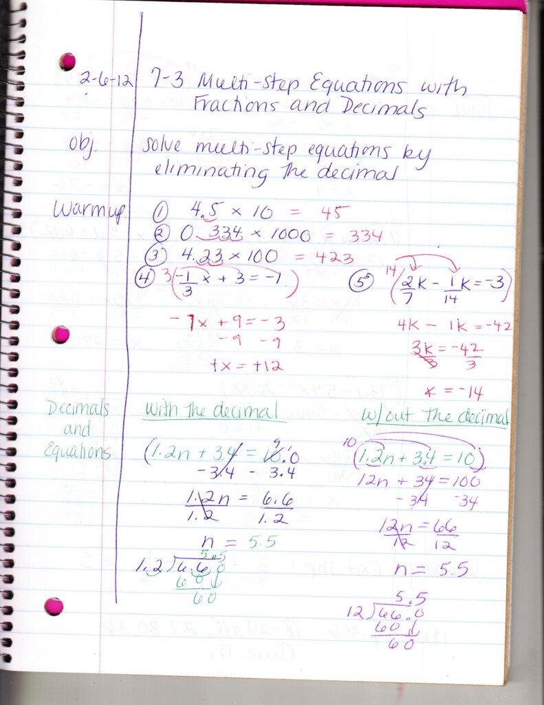 Ms Jean s Classroom Blog 7 3 Solving Multi step Equations With 