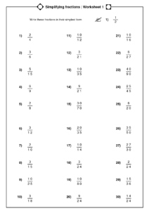 Multiplying Fraction 5th Grade Printable Worksheet Printable