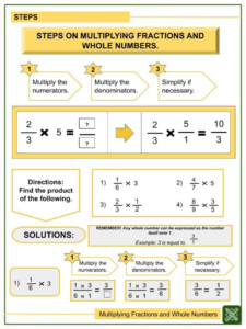 Multiplying Fractions And Whole Numbers Worksheets 5th Grade