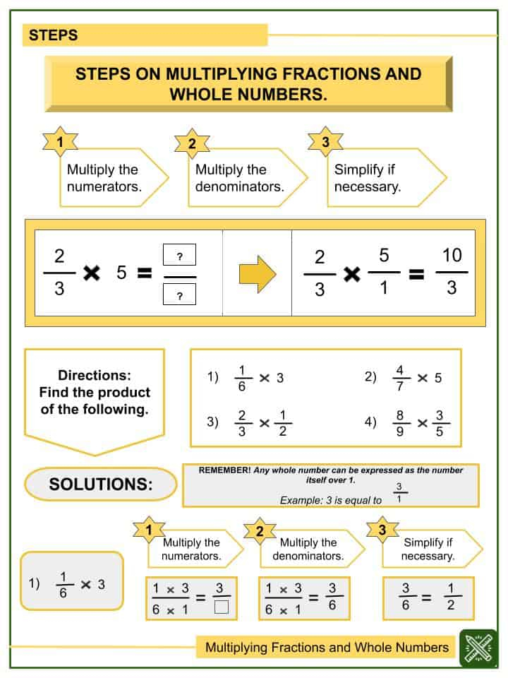 Multiplying Fractions By Whole Numbers Word Problems Worksheets 5th Grade