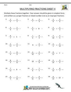 Multiplying Fractions Multiplying Fractions Worksheets Multiplying