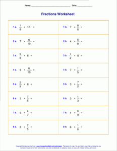 Multiplying Fractions With Whole Numbers Worksheets 5th Grade