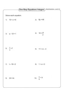 One Step Equations With Fractions Worksheet Pdf Fraction Worksheets