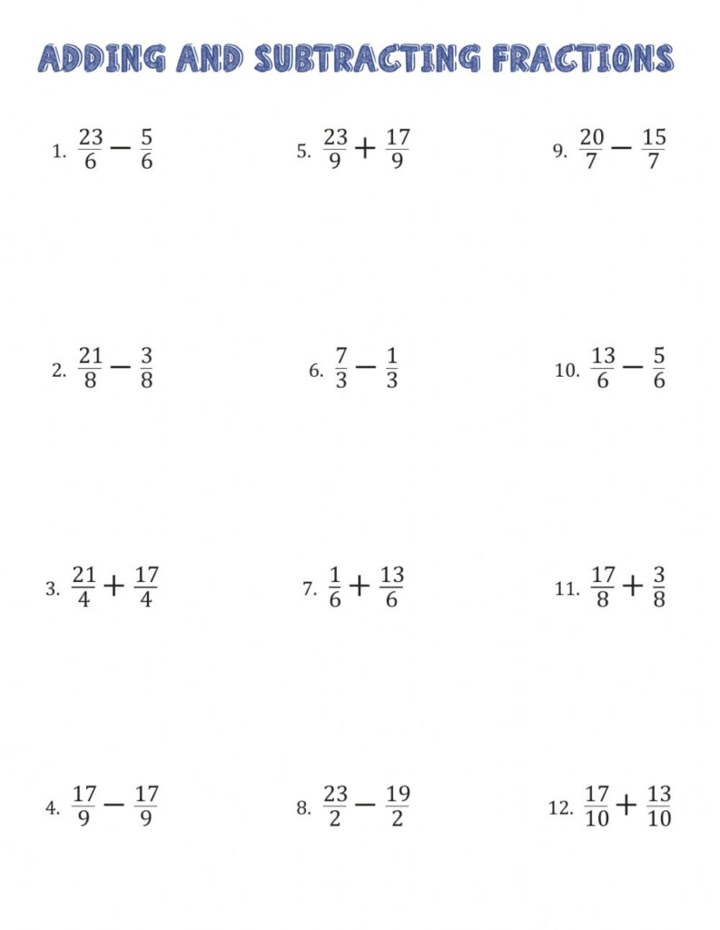 Operations With Fractions Worksheet Pdf Fraction Practice Worksheet 