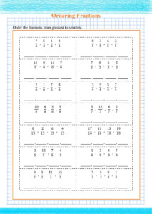 Ordering Fractions And Decimals Worksheet Pdf Fraction Worksheets