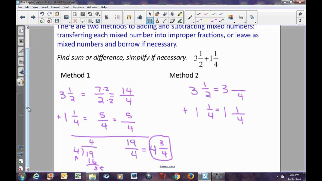 Pre Algebra Lesson 5 3 Adding Subtracting Fractions YouTube