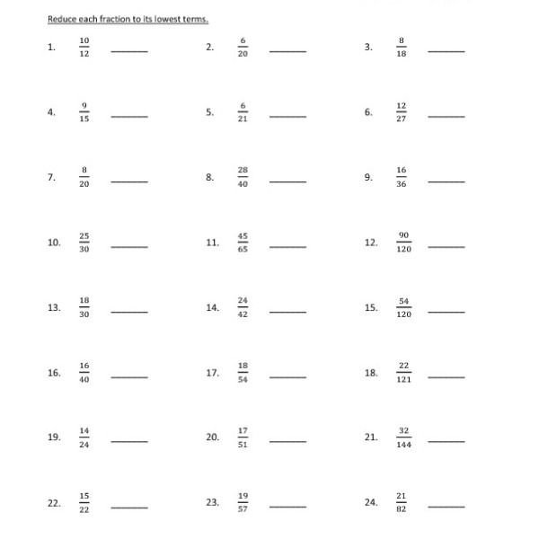 Reducing Fractions Worksheet 5th Grade In 2021 Fractions Worksheets 