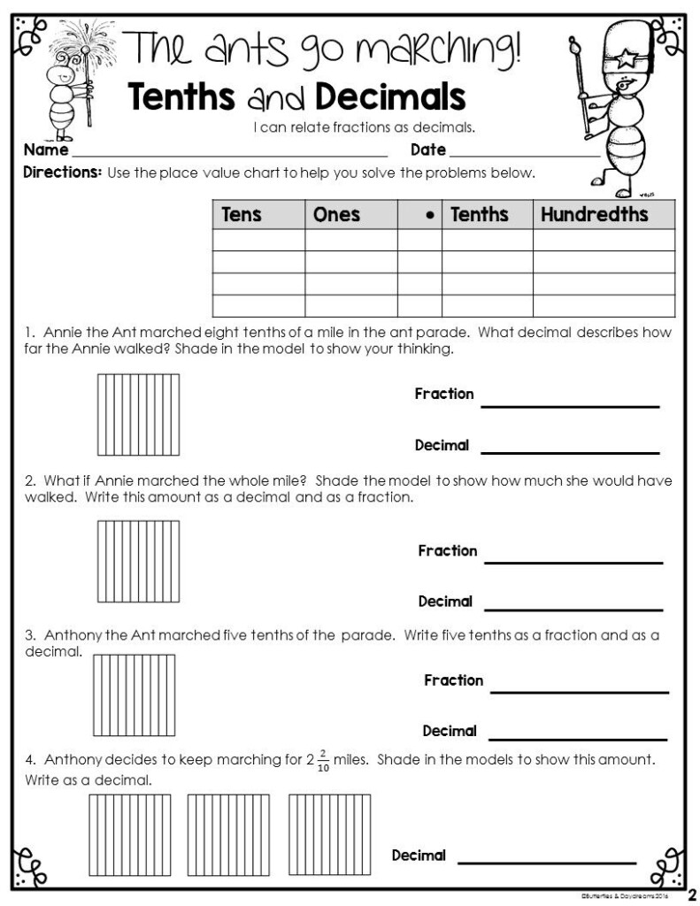 Relate Fractions Decimals And Money Worksheets Fraction Worksheets 