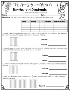 Relate Fractions Decimals And Money Worksheets Fraction Worksheets