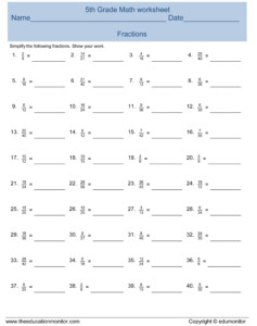 Simplify Fractions 5th Grade Math Simple Fraction Facts more