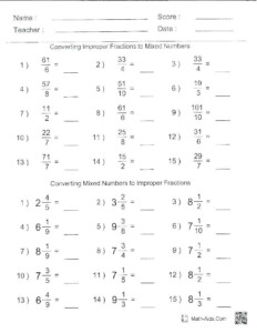 Simplifying Fractions Worksheet 7th Grade Thekidsworksheet