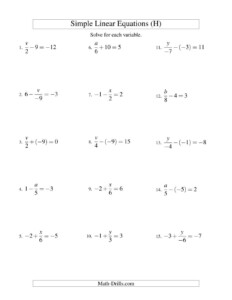 Solving Multi Step Equations With Fractions And Decimals Worksheet