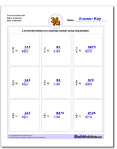 Writing Fractions As Decimals Worksheet Pdf Writing Worksheets Free