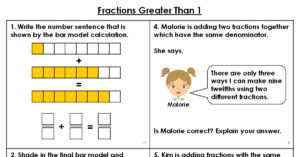 Year 4 Fractions Greater Than 1 Lesson Classroom Secrets Classroom