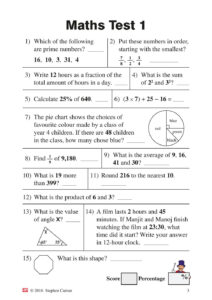 11 Maths Year 4 5 Testbook 2 AE Publications