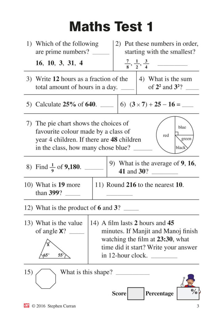 11 Maths Year 4 5 Testbook 2 AE Publications