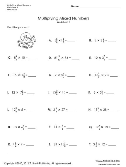 13 Mixed Numbers Improper Fractions Worksheets Answers Worksheeto