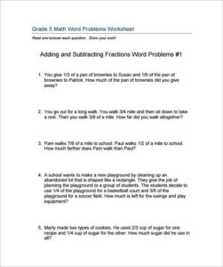 15 Adding And Subtracting Fractions Worksheets Free PDF Documents