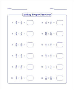 15 Adding And Subtracting Fractions Worksheets Free PDF Documents