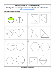 2ND GRADE MATH BASIC FRACTIONS Worksheets On Half Steemit