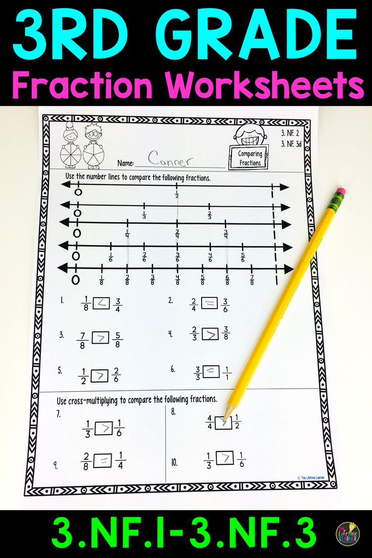 3rd Grade Math Fractions Worksheets Pdf