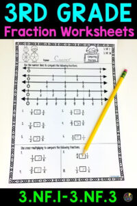 3rd Grade Fractions Worksheets 3 NF 1 3 NF 2 3 NF 3 Fractions