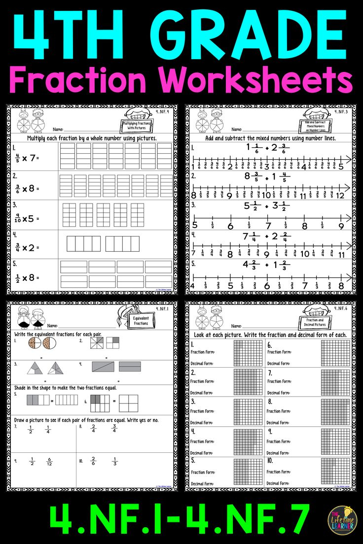 Fraction Worksheets 4th Grade