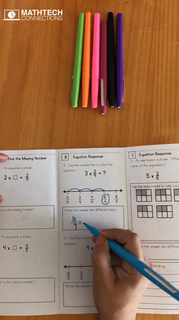 4th Grade Fractions Decimals Video Math Notebooks Math Lessons 