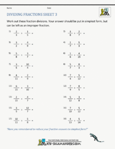 52 Lovely Of Various Multiplying And Dividing Fractions Db excel