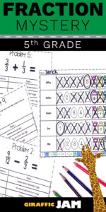 5th Grade Fraction Review Activity Fun Math Activities Fun Math