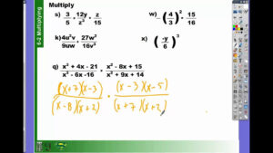 6 2 How To Multiply Polynomial Fractions YouTube