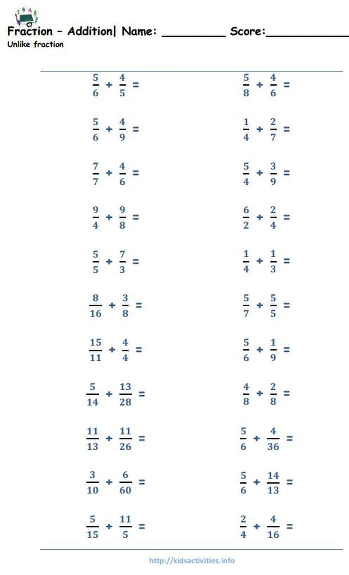 Equivalent Fractions Grade 4 Fractions Worksheet