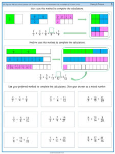 Add And Subtract Fractions With The Same Denominator And Denominators