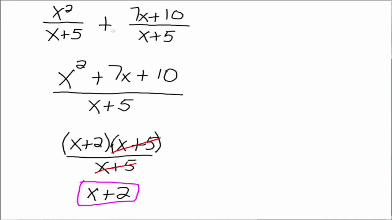 Add And Subtract Algebraic Fractions Worksheet Tes